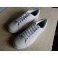 Latest design high quality cheap no brand wholesale white canvas shoes